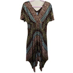 rabbit rabbit rabbit Babydoll Fairy Hankershift Hem Dress  Midi Length Women8